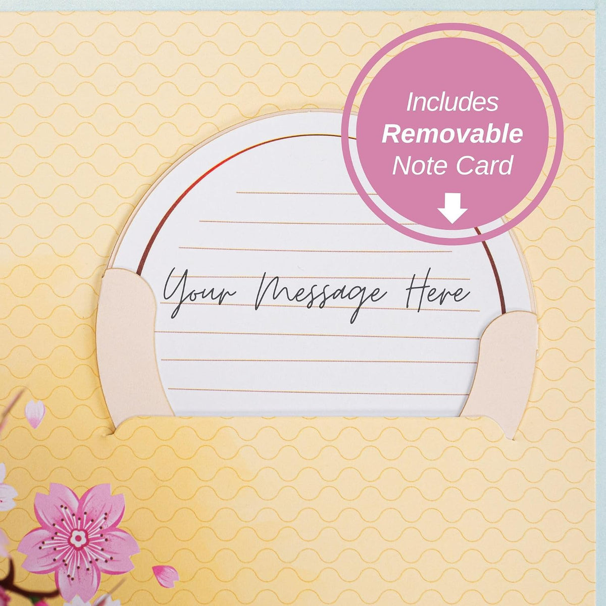 Separate removable blank note card