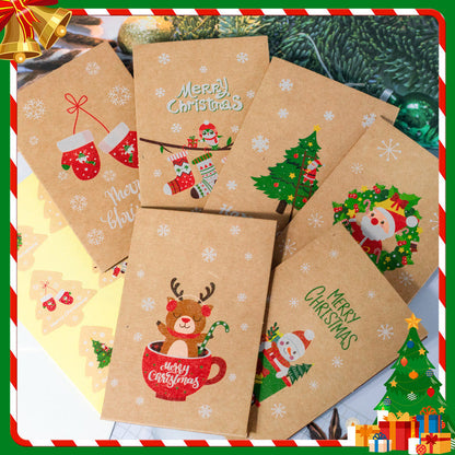 Christmas greeting cards Set A with envelopes and stickers