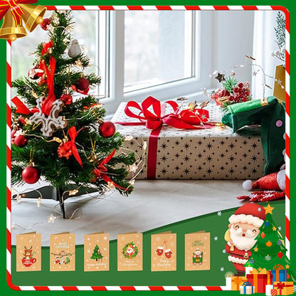 Christmas greeting cards Set A with envelopes and stickers