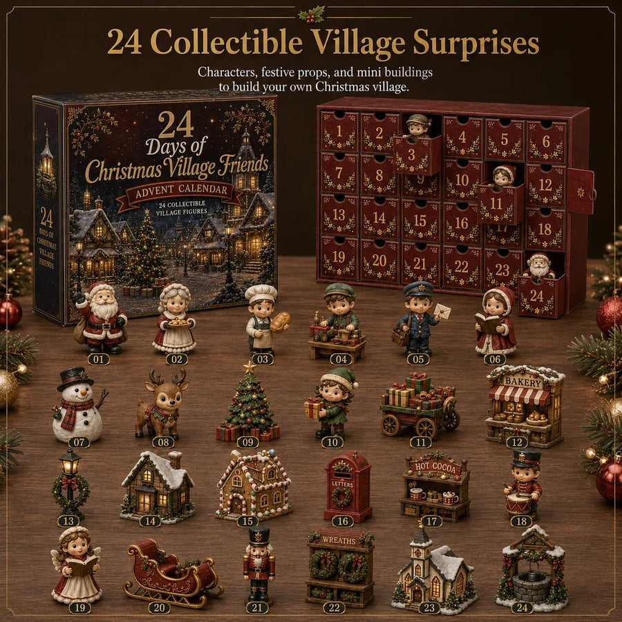 Village Friends calendar and 24 decorative pieces