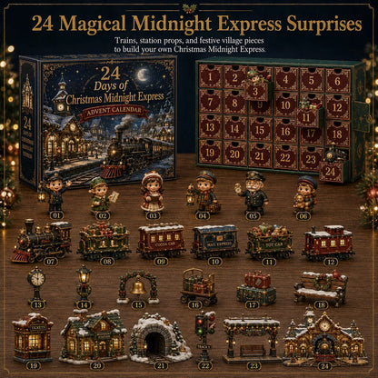 Midnight Express calendar and 24 themed decorative pieces