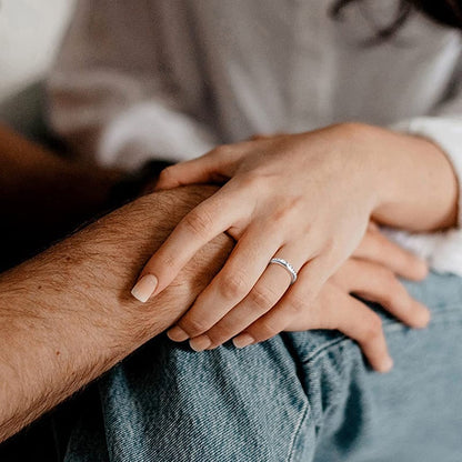 Rotating crystal anxiety relief ring — hero