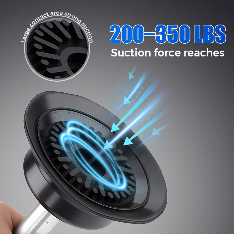 Rubber suction cup and vacuum seal detail