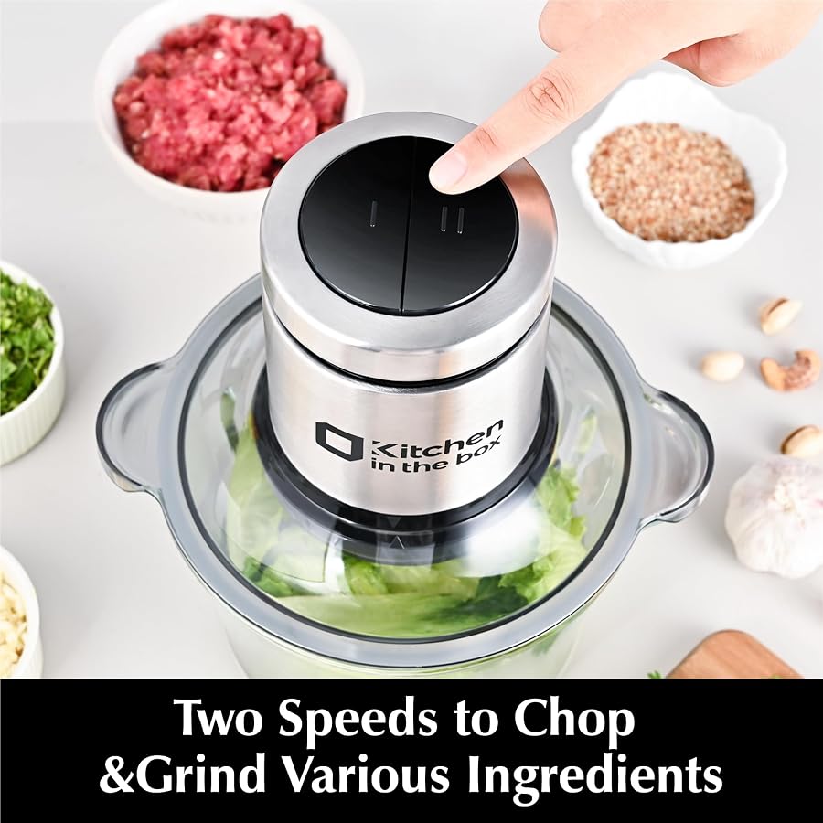 Two speed buttons for vegetables and meat