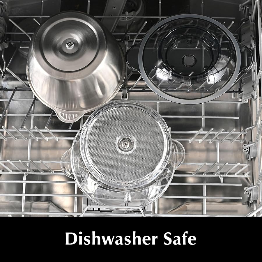 Detachable dishwasher-safe bowls, lids and blades