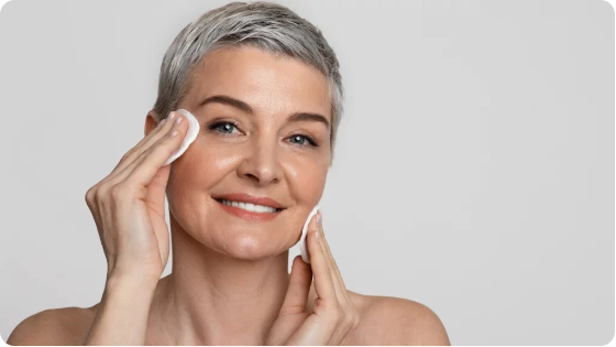 Cleanse and prepare dry skin