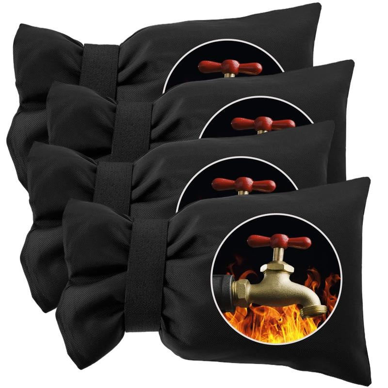 Black outdoor faucet covers — four pack