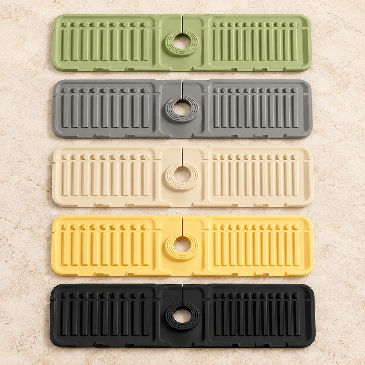 Faucet splash guard — Green, Gray, Beige, Yellow and Black color options