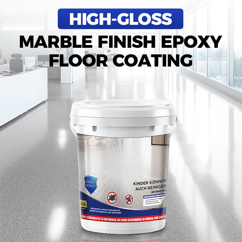 High-Gloss Marble Floor Coating — marble-like finish