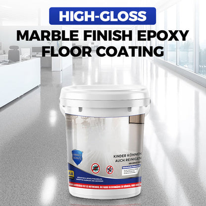 High-Gloss Marble Floor Coating — marble-like finish