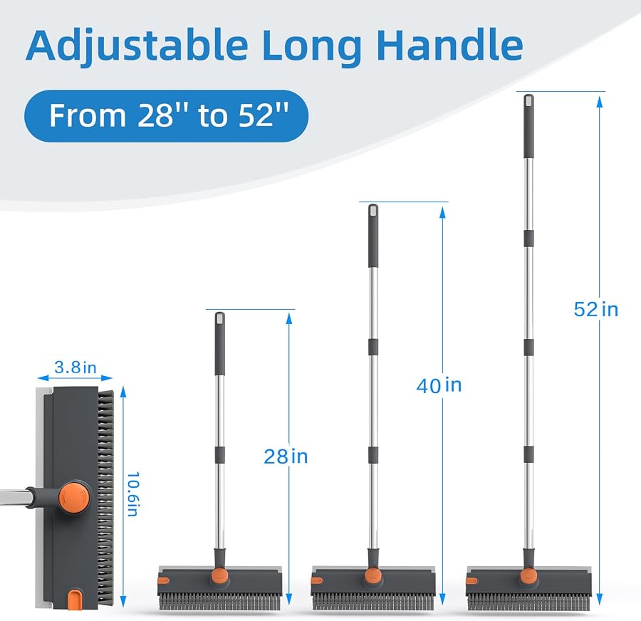 28, 40 and 52 inch assembled handle configurations and head dimensions