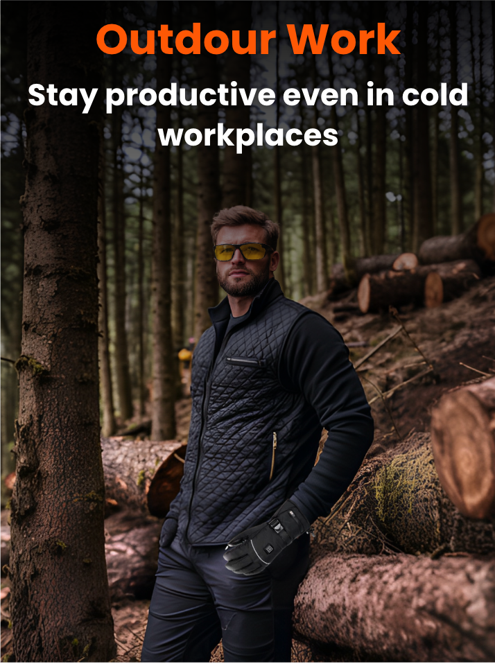 Unisex heated jacket — product feature artwork