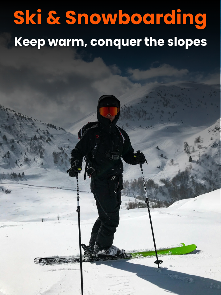 Unisex heated jacket — product feature artwork