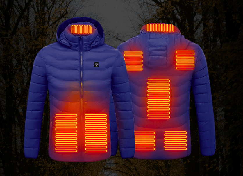 Unisex heated jacket — product feature artwork