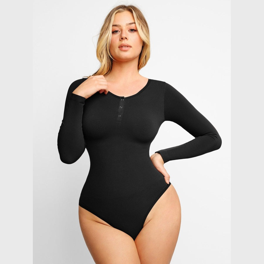 Modal Henley shaping bodysuit — product view 2