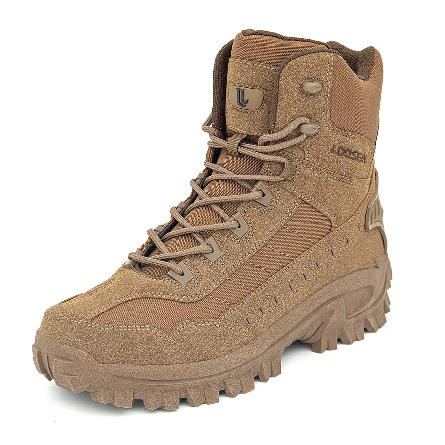 Brown hiking boot
