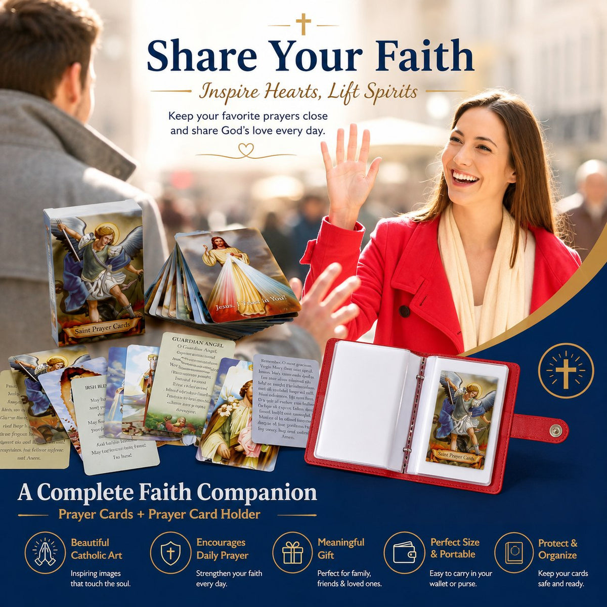 Holy Card Holder — prayer card holder and collection