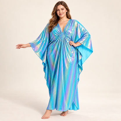 Aravelia shimmer kaftan blue