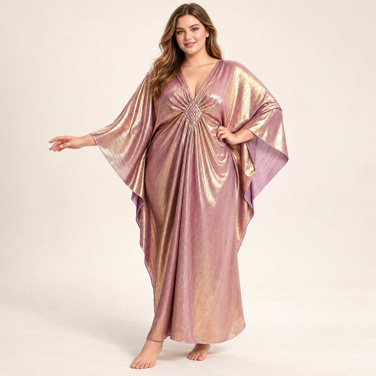 Aravelia shimmer kaftan front