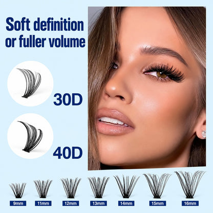 30D and 40D lash clusters for soft definition or fuller volume