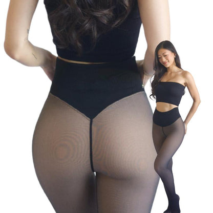 Light fleece-lined shaping leggings