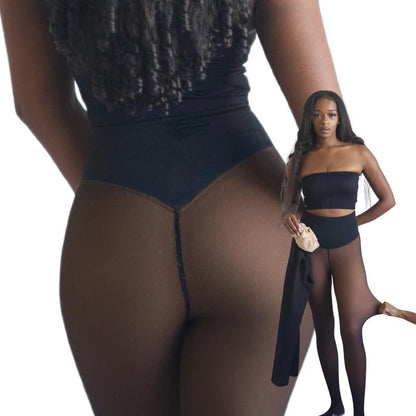 Bronze fleece-lined shaping leggings
