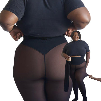 Deep fleece-lined shaping leggings
