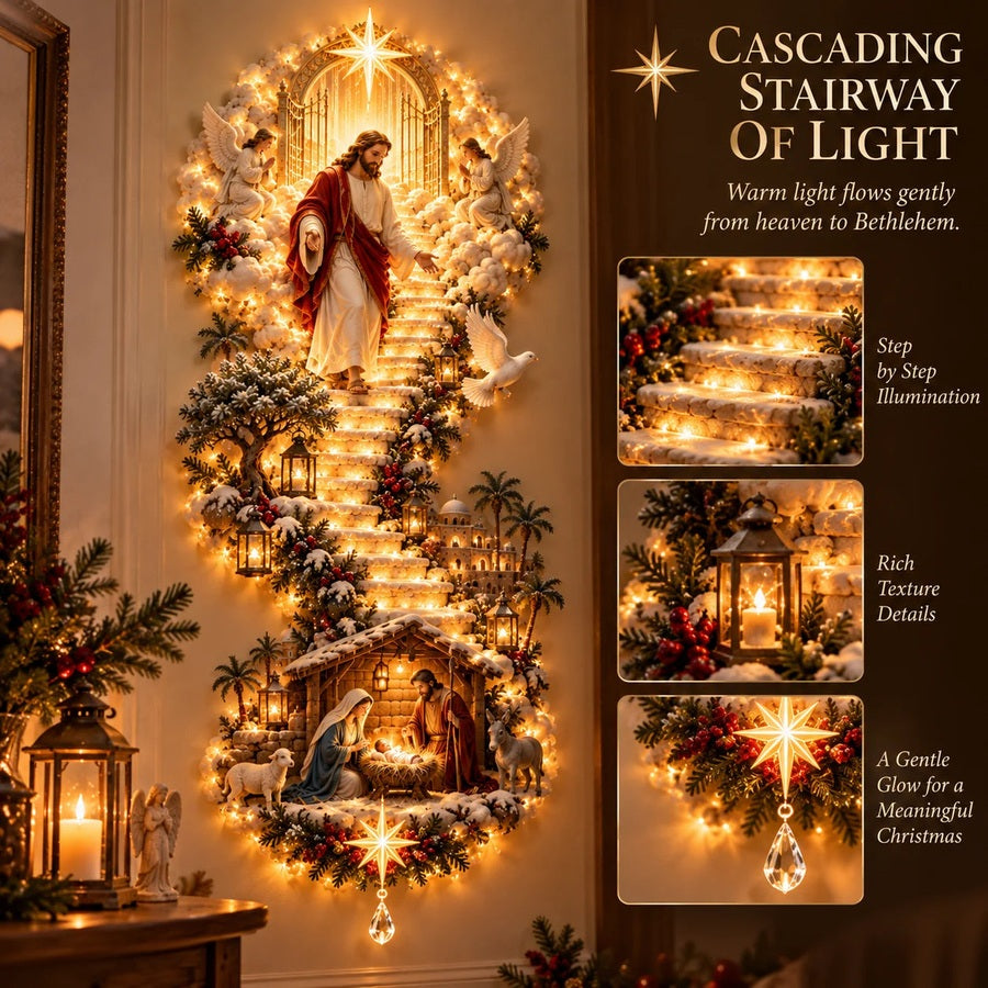 Cascading stairway of light