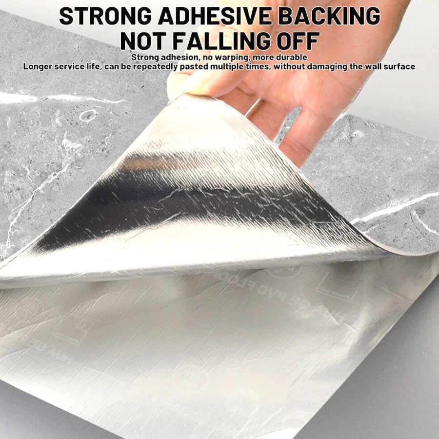 Close-up of the self-adhesive tile backing