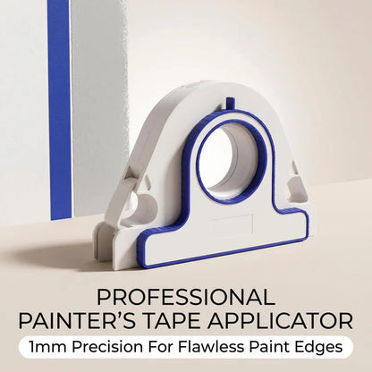 White and blue painter’s masking tape applicator