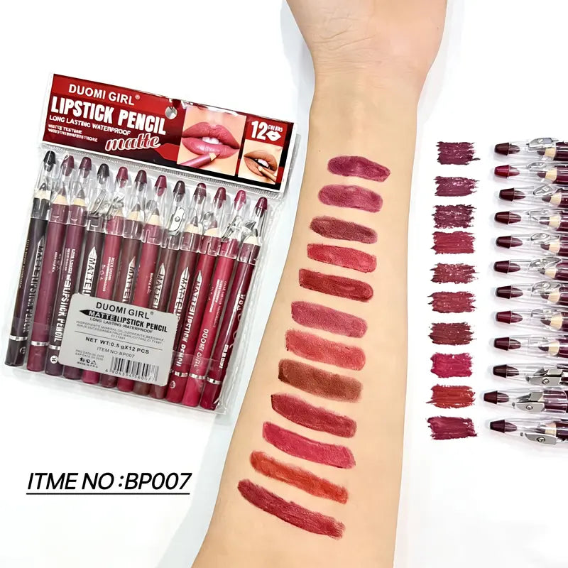 Matte lip liner color selection