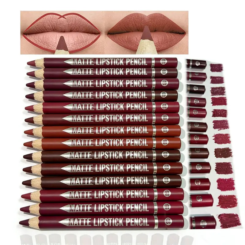 Lip liner pencil texture and shades