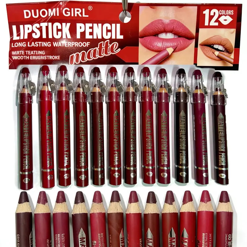 Lip liner shade swatches
