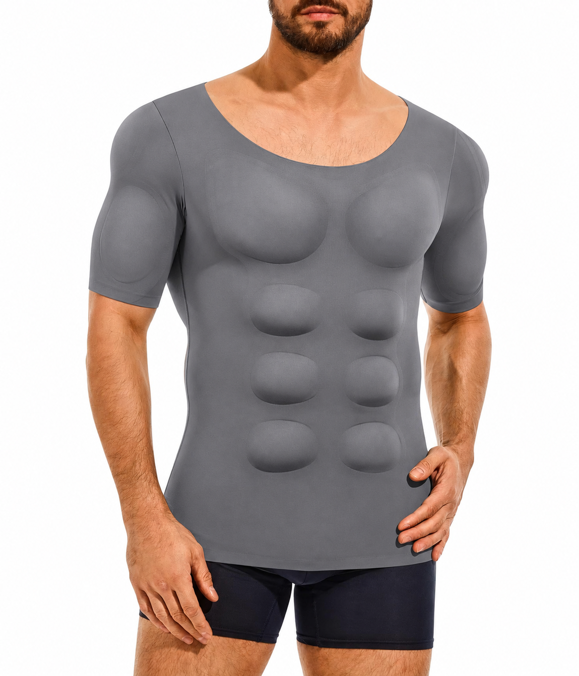 Gray customizable muscle shirt — sold out