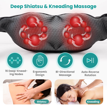 Sixteen kneading nodes and bidirectional massage