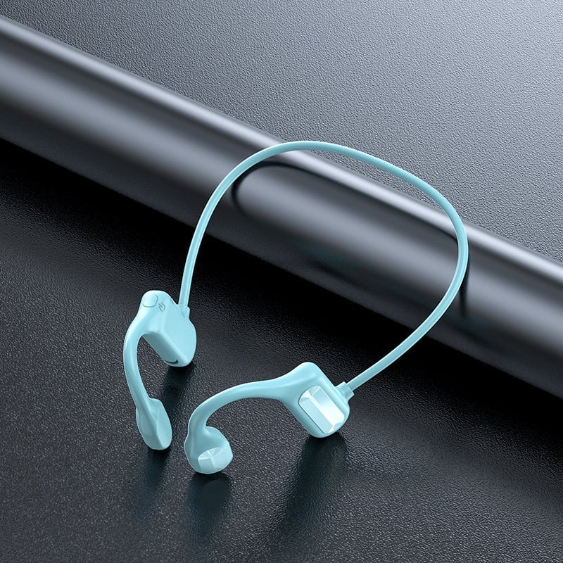 Blue rechargeable open-ear sound amplifier