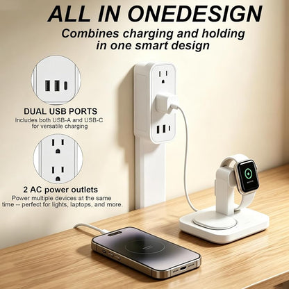 Outlet extender: AC and USB charging ports