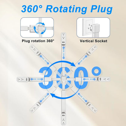 Outlet extender: 360 degree rotating plug