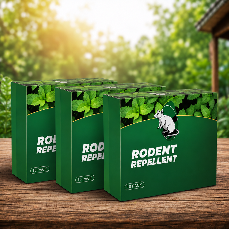 3-box peppermint rodent repellent set — 30 tablets