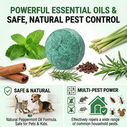 Essential oils and peppermint tablet formula
