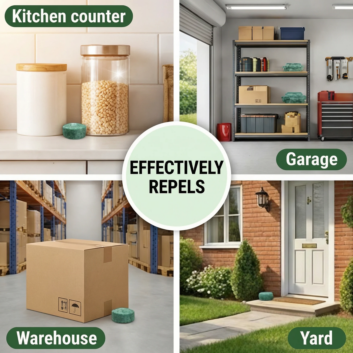 Peppermint tablets for the kitchen, garage, storage areas and yard