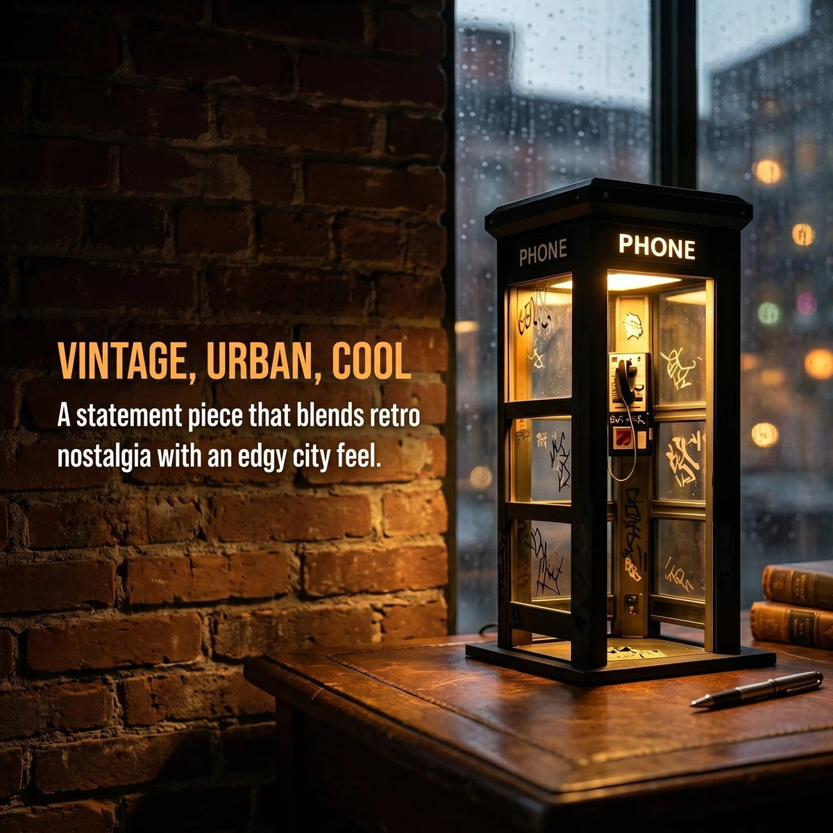Vintage Phone Booth Ambient Lamp — vintage urban design