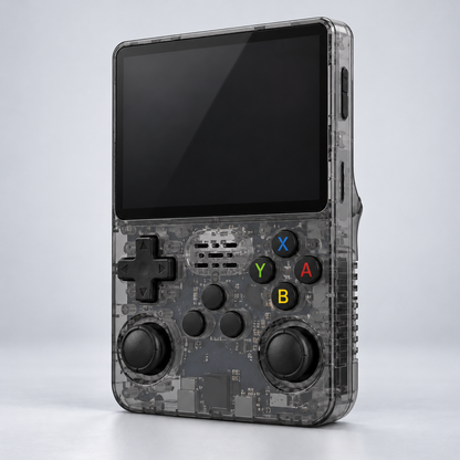 Transparent Black retro handheld console