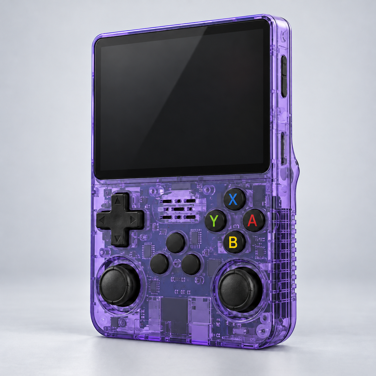 Transparent Purple retro handheld console