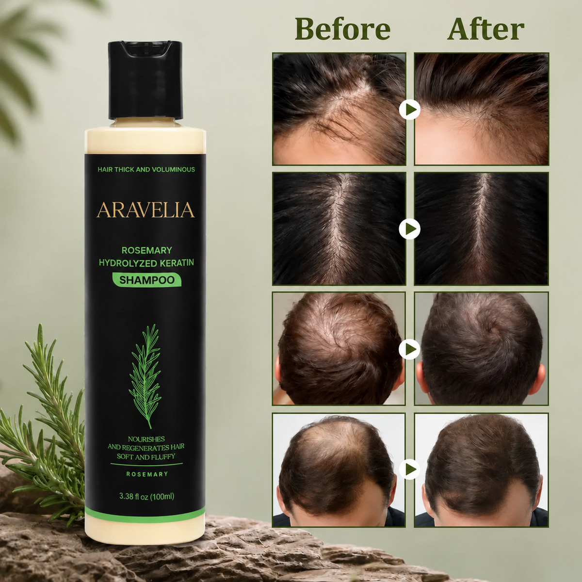 Before and after comparison artwork supplied with the product