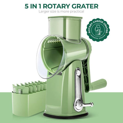 5-in-1 rotary food chopper features and accessories