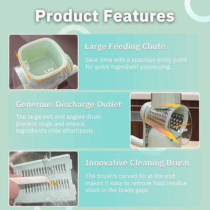 5-in-1 rotary food chopper features and accessories