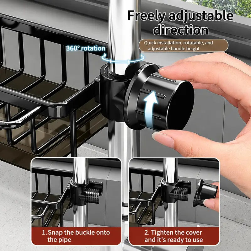 Adjustable faucet attachment and tightening knob