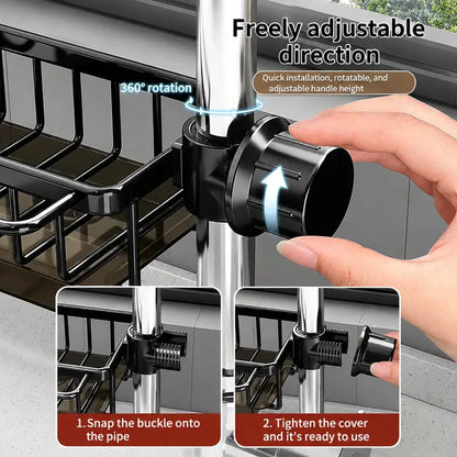 Adjustable faucet attachment and tightening knob