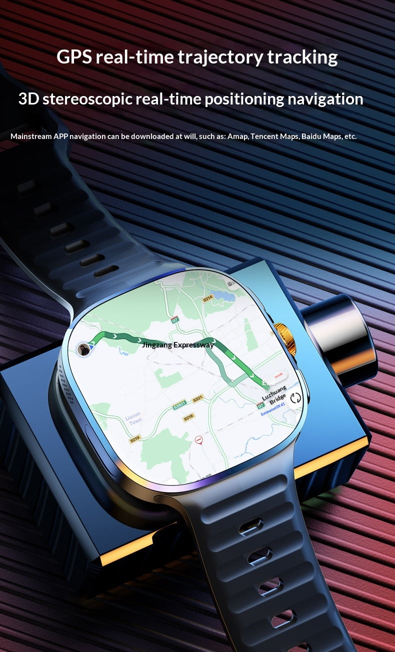 GPS maps on the smartwatch display
